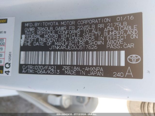 JTNKARJE0GJ517626 Scion IM