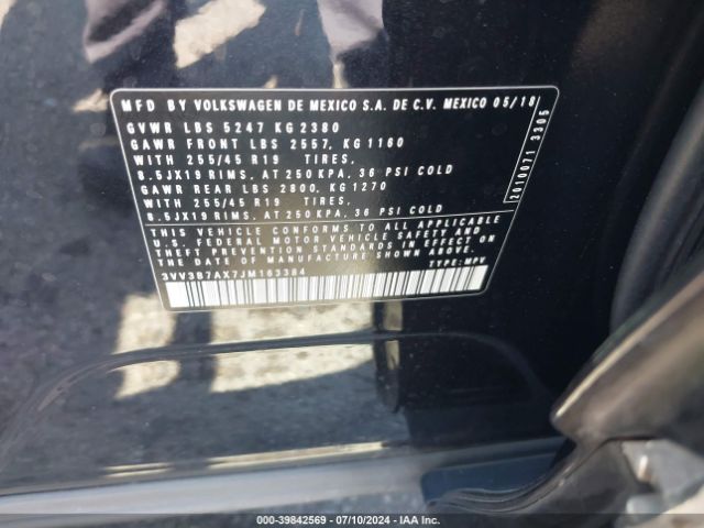 3VV3B7AX7JM163384 Volkswagen Tiguan 2.0t Se/2.0t Sel