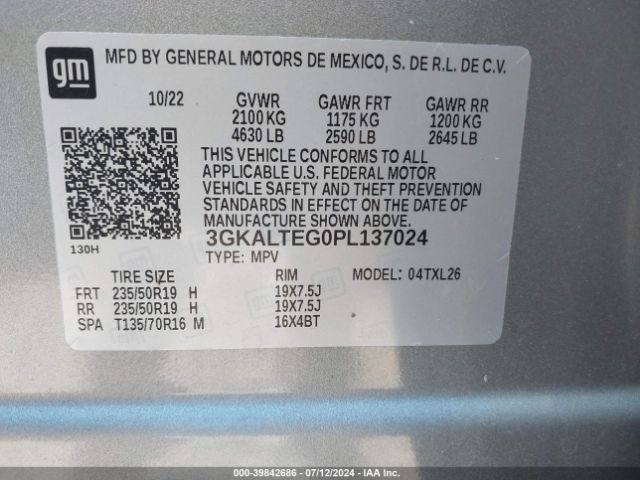 3GKALTEG0PL137024 GMC Terrain Awd Sle