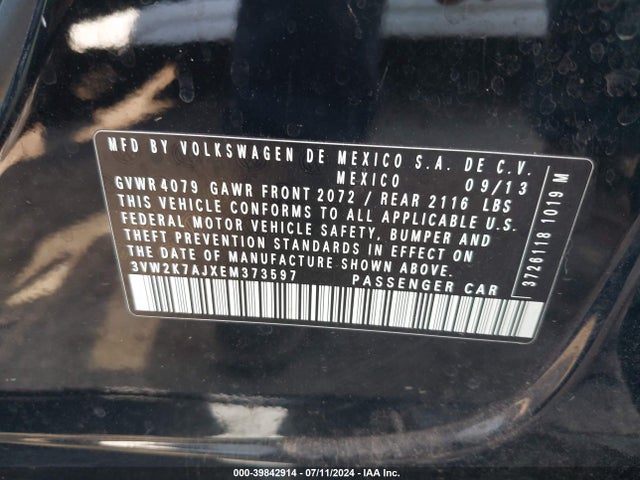 3VW2K7AJXEM373597 Volkswagen Jetta 2.0l S