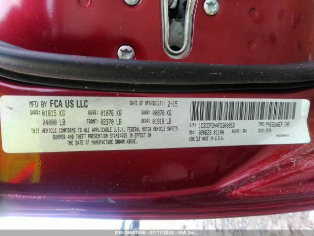 1C3CDFDH4FD300053 Dodge Dart Aero