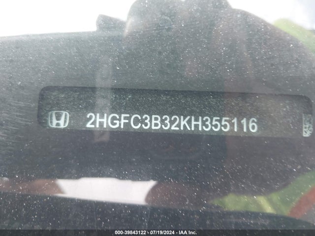 Honda CIVIC EX 2019 2HGFC3B32KH355116 Image 9