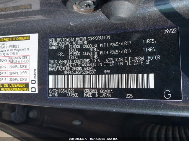 Toyota 4runner Sr5 Premium 2023 JTEFU5JR5P5284307 Image 9