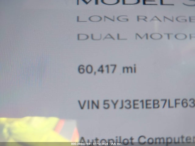 Tesla MODEL 3 2020 5YJ3E1EB7LF639352 Image 31