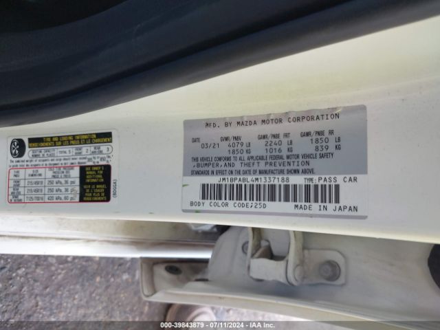 JM1BPABL4M1337188 Mazda Mazda3 Select