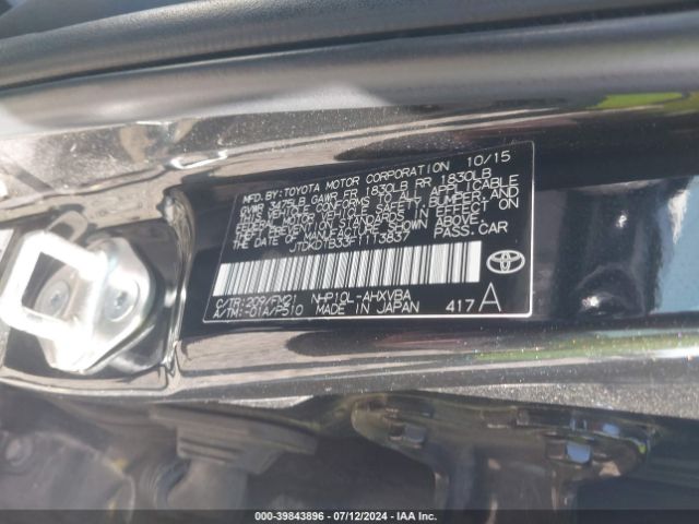 JTDKDTB33F1113837 Toyota Prius C Two