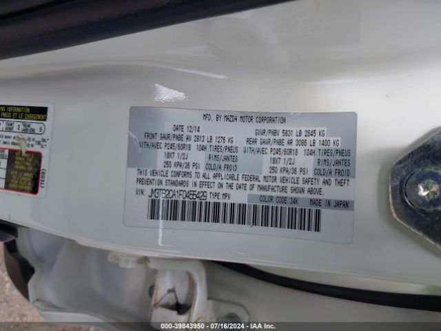 JM3TB2CA1F0455429 Mazda Cx-9 Touring