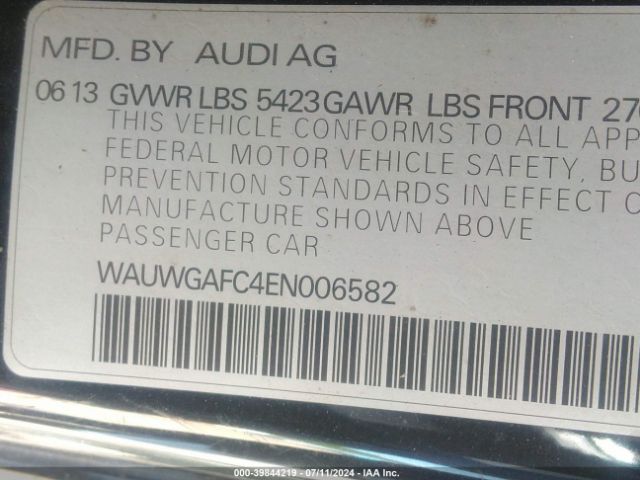 WAUWGAFC4EN006582 Audi A7 3.0t Premium Plus