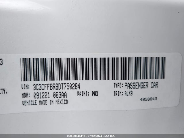 2013 FIAT 500 3C3CFFBR8DT750284 Photo 8