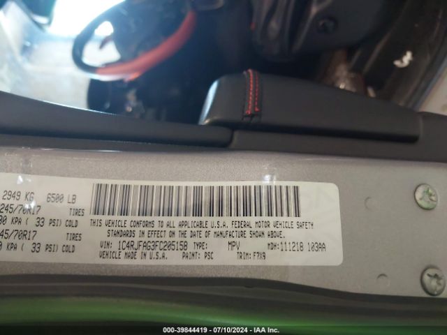 1C4RJFAG3FC205158 Jeep Grand Cherokee Laredo