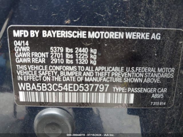 WBA5B3C54ED537797 BMW 535i Xdrive