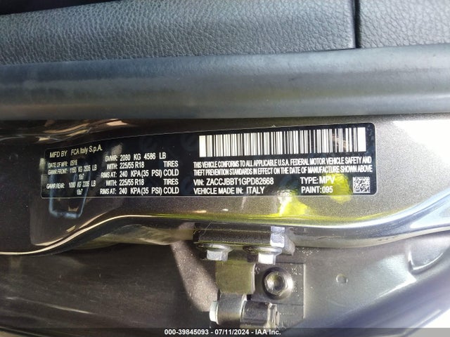 ZACCJBBT1GPD82668 Jeep Renegade Latitude