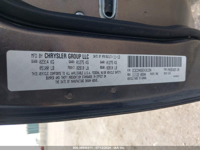 2C3CCAAG6EH181294 Chrysler 300