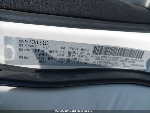 2017 DODGE DURANGO 1C4RDJDG4HC879277 Photo 8