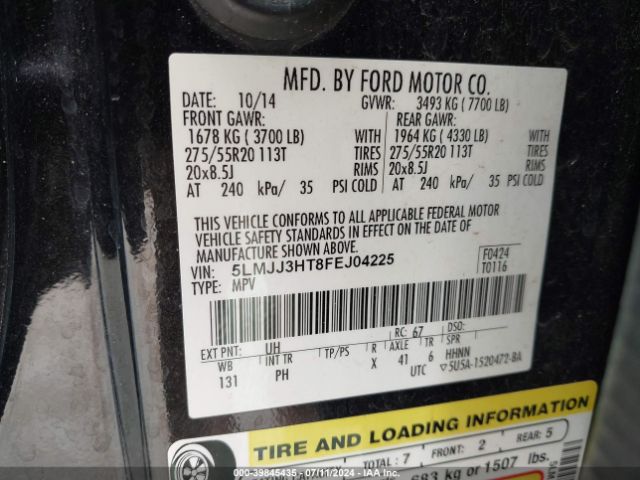 5LMJJ3HT8FEJ04225 Lincoln NAVIGATOR L