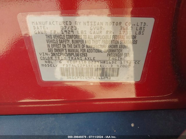 Nissan Kicks Sv Xtronic Cvt 2023 3N1CP5CV9PL561293 Image 9