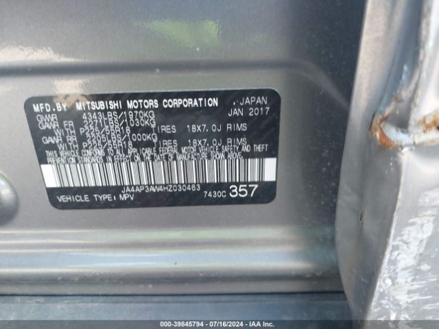 JA4AP3AW4HZ030463 Mitsubishi Outlander Sport 2.4 Se