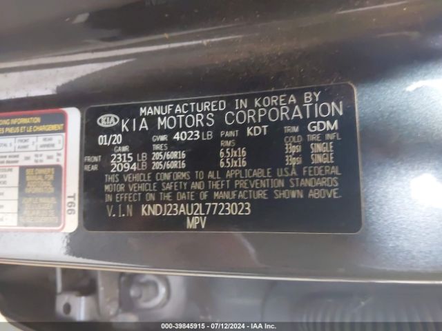 KNDJ23AU2L7723023 KIA SOUL LX