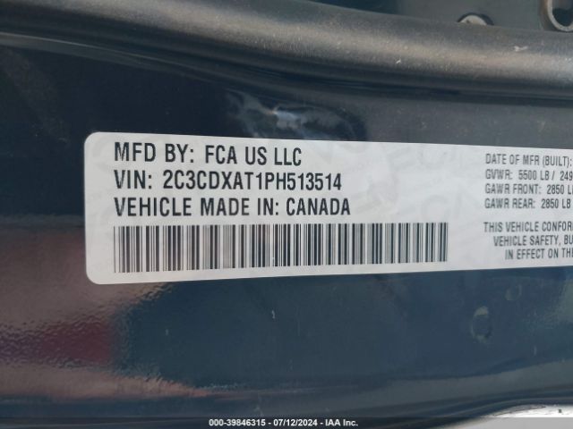 2C3CDXAT1PH513514 Dodge Charger Police Rwd
