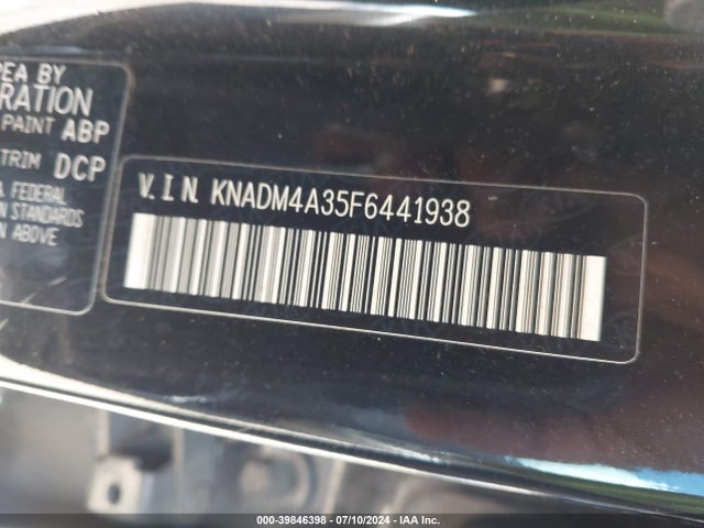 KIA RIO LX 2015 KNADM4A35F6441938 Image 9