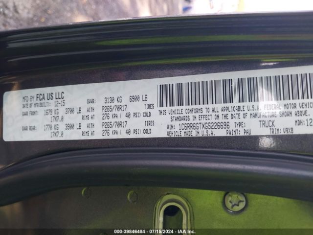 1C6RR6GTXGS226696 RAM 1500 Slt
