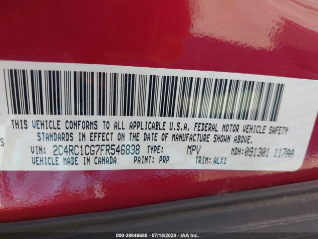 2C4RC1CG7FR546838 Chrysler Town & Country Touring-l