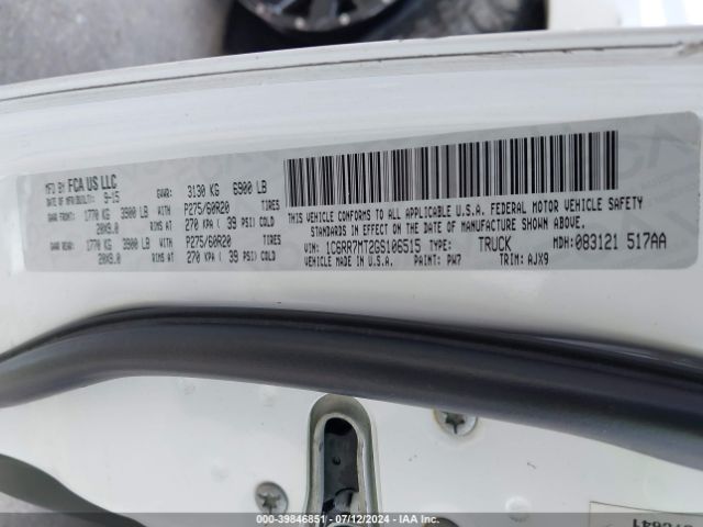 1C6RR7MT2GS106515 RAM 1500 Sport