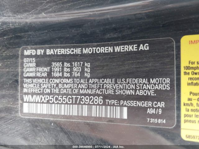 WMWXP5C55GT739286 Mini Hardtop Cooper