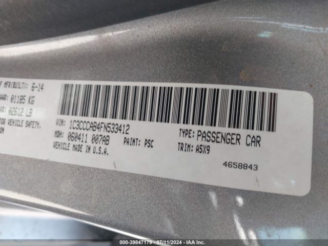 1C3CCCAB4FN533412 Chrysler 200 Limited
