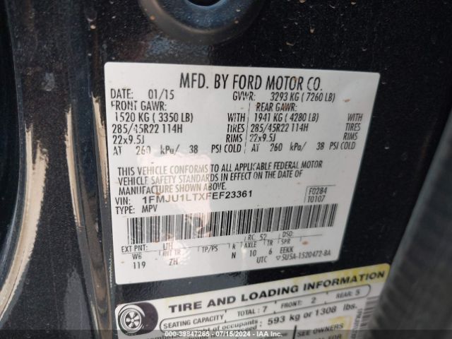 1FMJU1LTXFEF23361 Ford Expedition Platinum