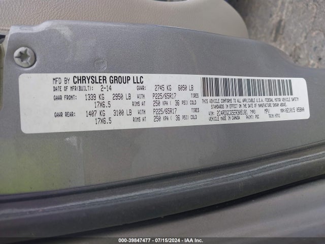 Dodge Grand Caravan Sxt 2014 2C4RDGCG5ER305181 Image 9