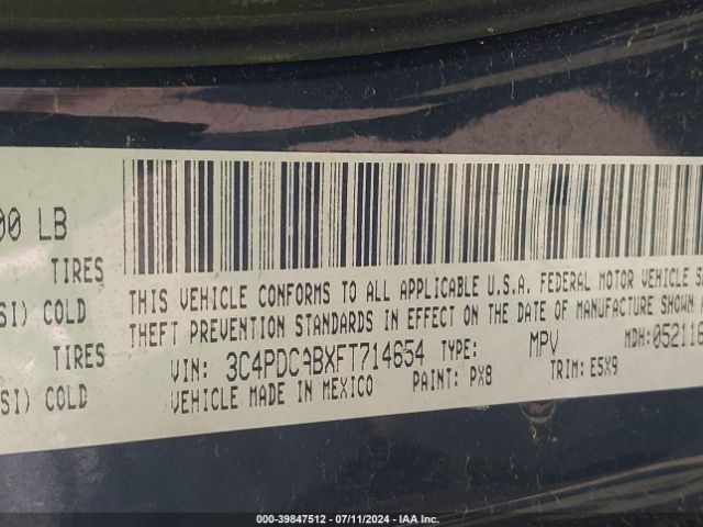 3C4PDCABXFT714654 Dodge Journey American Value Pkg