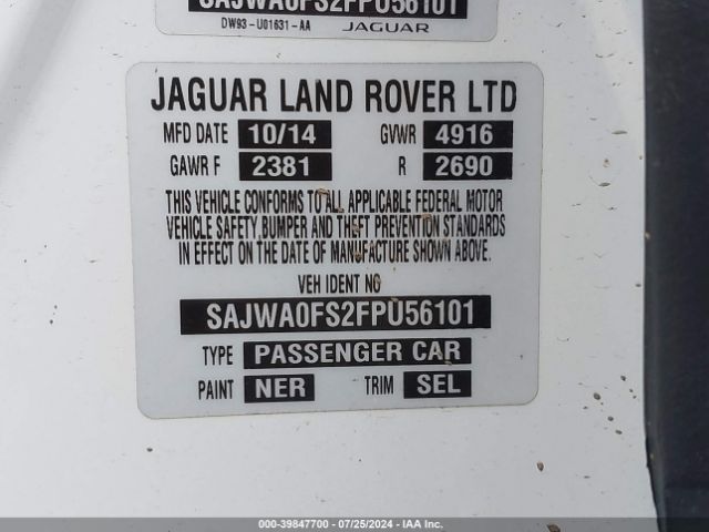 SAJWA0FS2FPU56101 Jaguar Xf 2.0t Premium