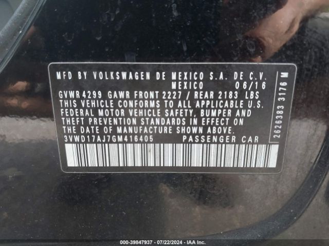 3VWD17AJ7GM416405 Volkswagen Jetta 1.8t Sport