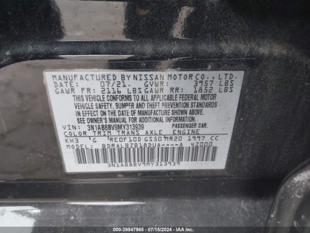 3N1AB8BV9MY313939 Nissan Sentra S Xtronic Cvt