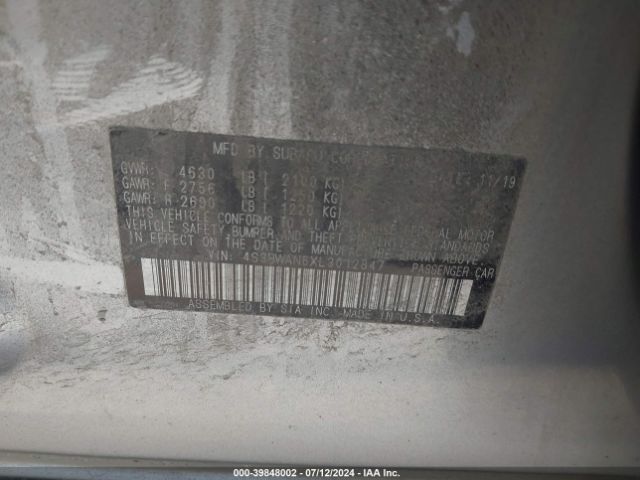 4S3BWAN6XL3012847 Subaru Legacy Limited