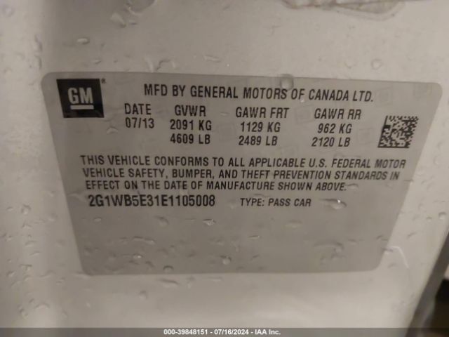 2G1WB5E31E1105008 Chevrolet Impala Limited Lt