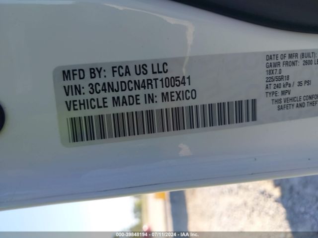 3C4NJDCN4RT100541 Jeep Compass Limited 4x4
