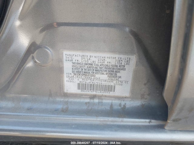 Nissan Versa 1.6 S 2019 3N1CN7AP9KL812053 Image 9