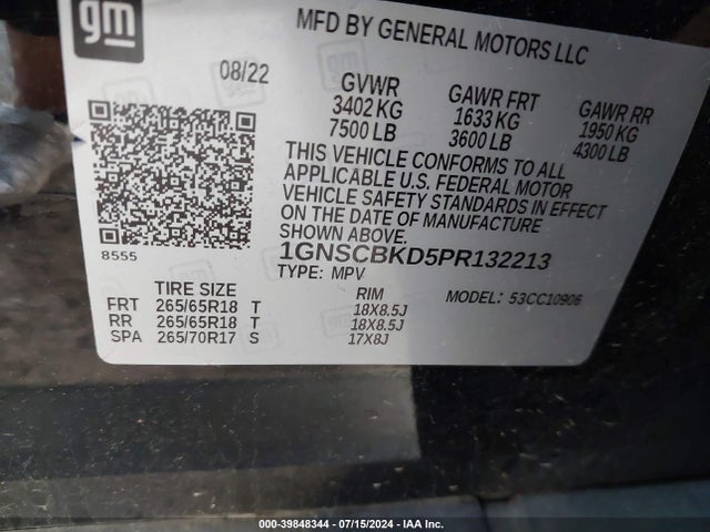 Chevrolet Suburban 2wd Ls 2023 1GNSCBKD5PR132213 Image 9