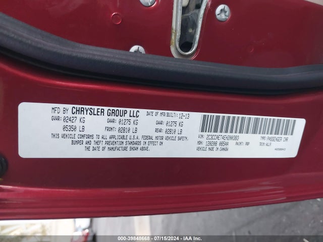 2C3CCAET4EH200383 Chrysler 300C