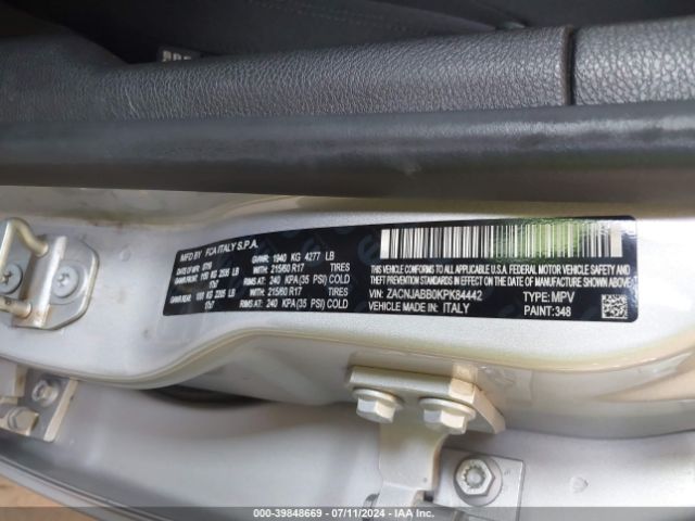 ZACNJABB0KPK84442 Jeep Renegade Latitude Fwd