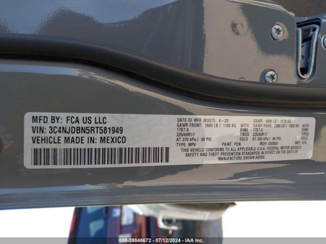 3C4NJDBN5RT581949 Jeep Compass Latitude 4x4