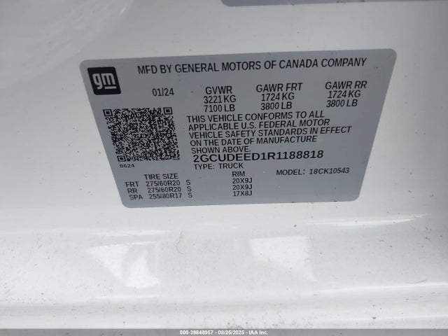 2GCUDEED1R1188818 Chevrolet l84