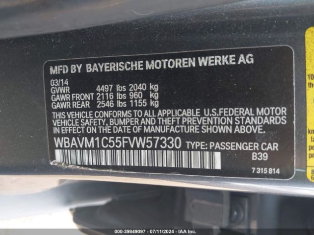 WBAVM1C55FVW57330 BMW X1 Sdrive28i