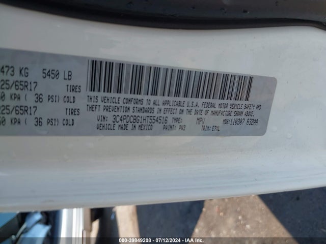 Dodge Journey Sxt 2017 3C4PDCBG1HT554516 Image 9