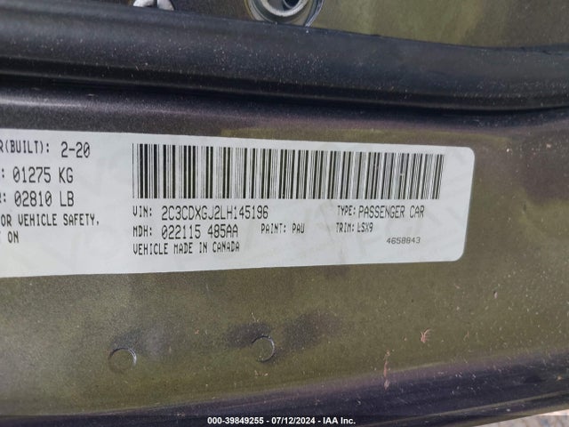 Dodge Charger Scat Pack Rwd 2020 2C3CDXGJ2LH145196 Image 9