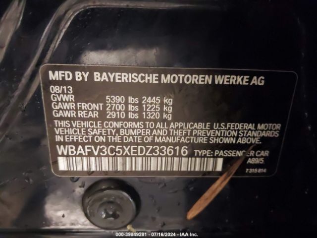 WBAFV3C5XEDZ33616 BMW 535d Xdrive