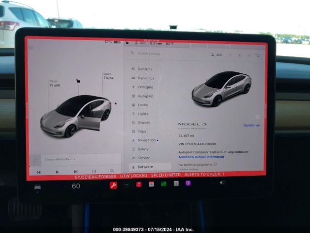 5YJ3E1EA4JF016596 Tesla Model 3 Long Range/mid Range