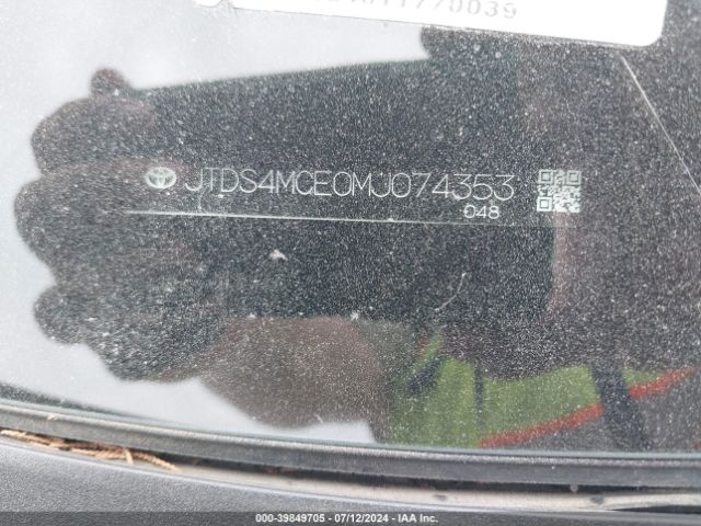 JTDS4MCE0MJ074353 Toyota COROLLA SE